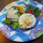 Breakfast Tart with Fresh Spring Salad and Chocolate Chunk Scones