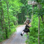 Zip line adventure at River Riders Adventure Park in Harpers Ferry.