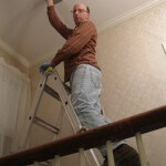 Hall ceiling plaster crack repair