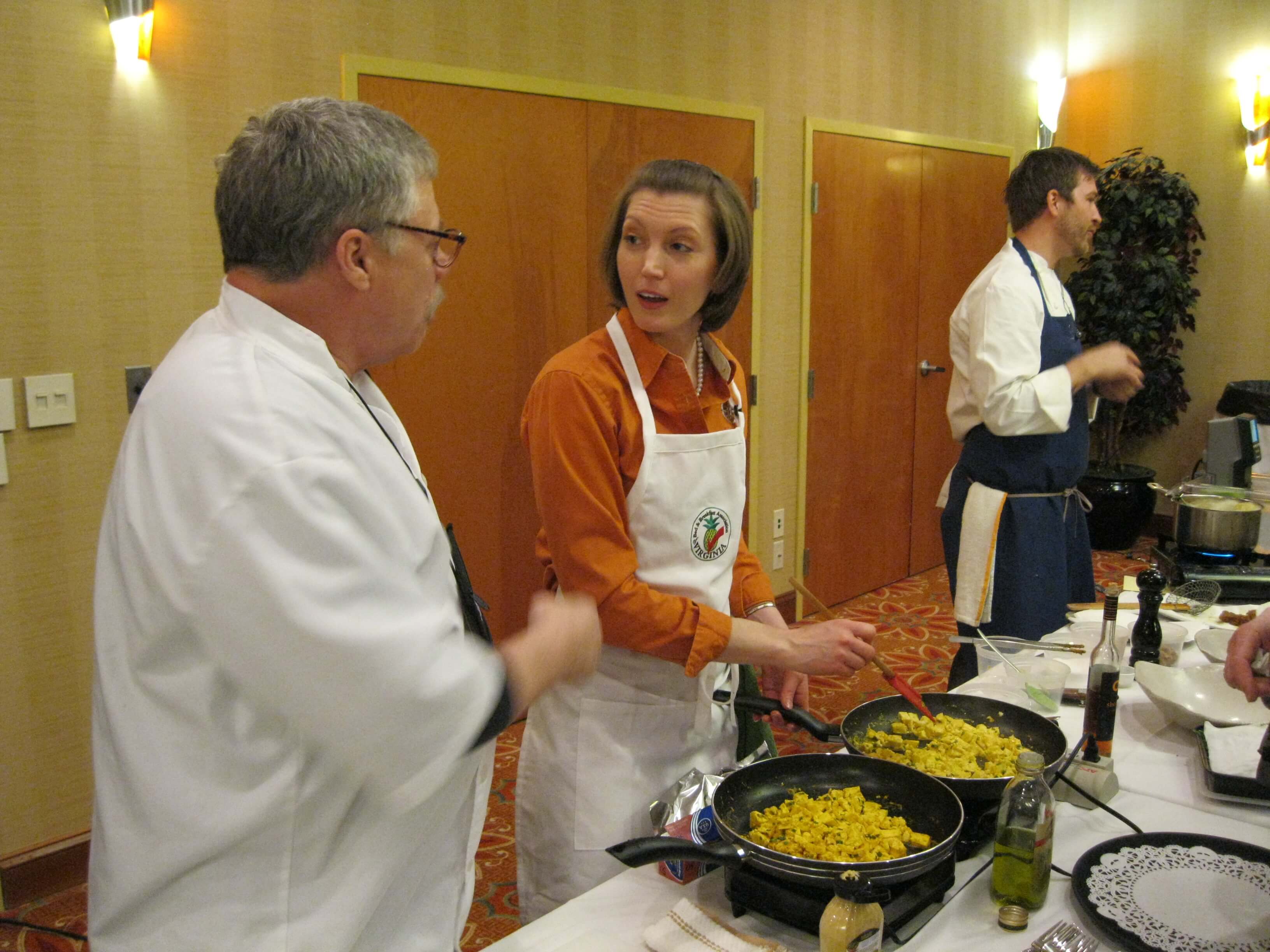 BBAV Conference Cooking Contest - Rachael details her recipe to the event emcee